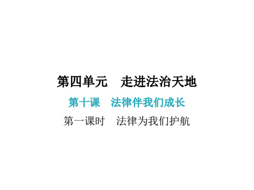 10.1 法律为我们护航 课件(23张PPT) -2022-2023学年部编版道德与法治七年级下册