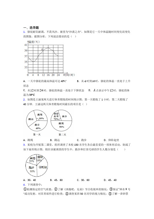 新人教版初中数学七年级数学下册第六单元《数据的收集、整理与描述》检测(包含答案解析)(2)