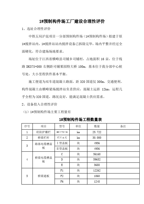 小型预制件场规划