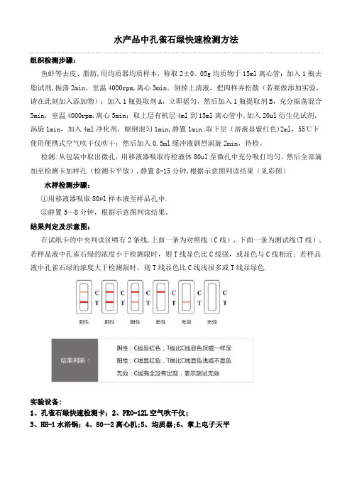 水产品中孔雀石绿快速检测方法【范本模板】