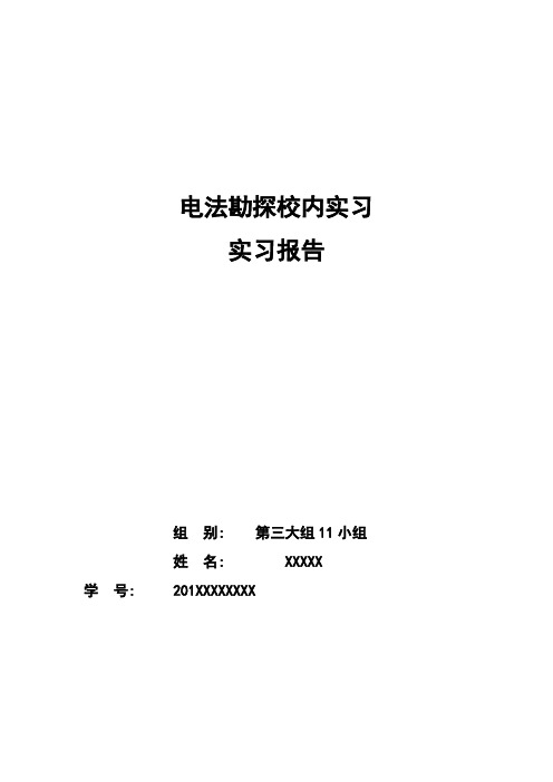 成都理工大学电法实习实验报告模板