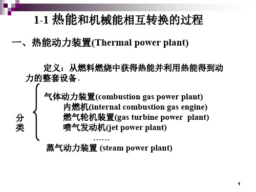 工程热力学基本概念及定义