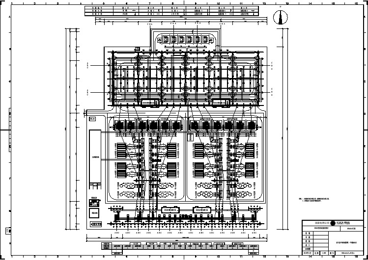 500-B-6-D1-02(2)a  电气总平面布置图(一字型HGIS) CAD图
