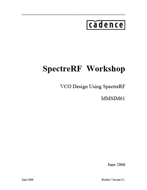 相位噪声&抖动仿真方法VCO Design Using SpectreRF