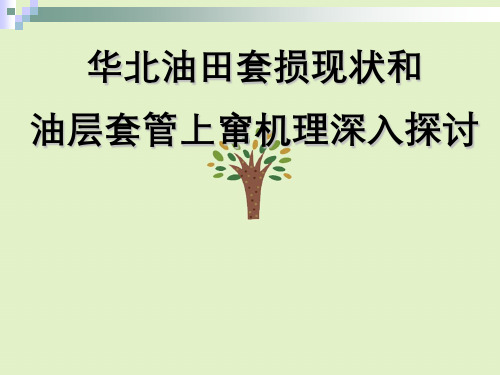 华北油田套损现状与油层套管上窜机理深入探讨