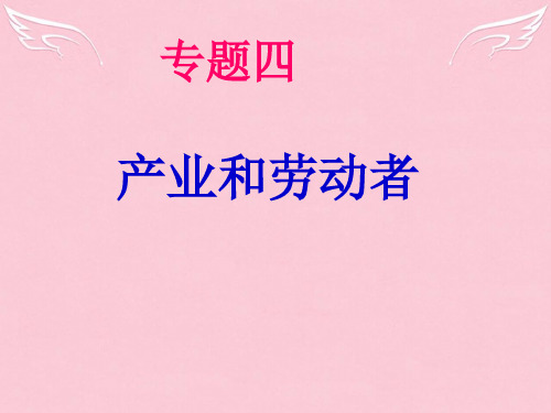 高中政治第二轮复习课件专题四产业和劳动者