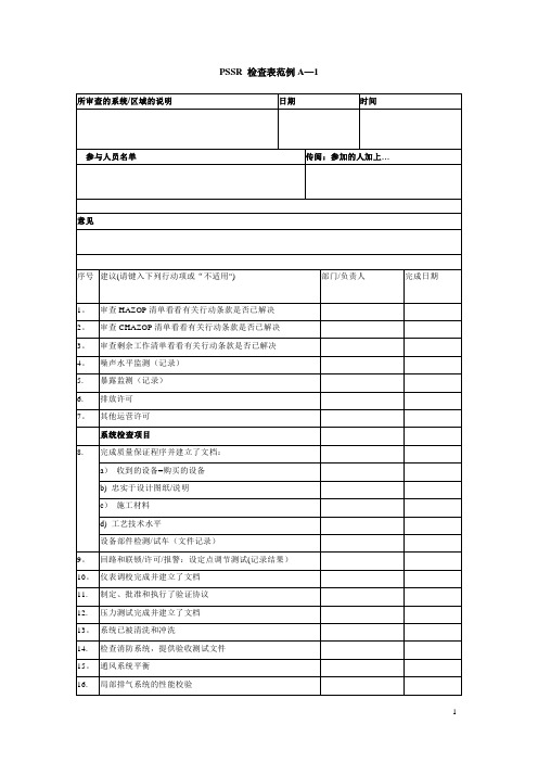 PSSR_检查表【精选文档】