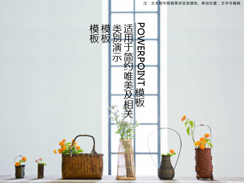 简约淡雅ppt模板