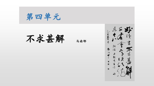 部编版九年级下册语文《不求甚解》PPT优质课件