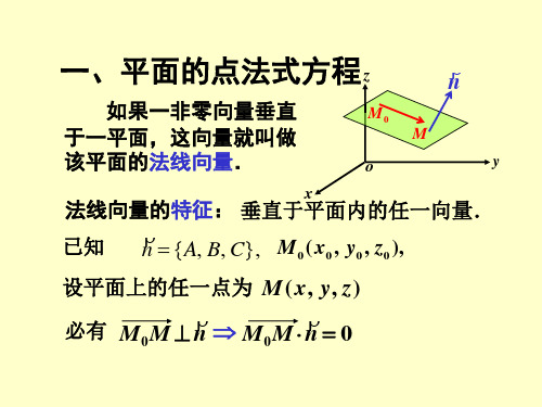 平面及其方程