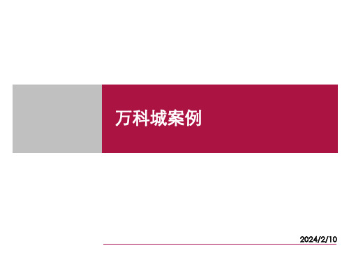 深圳万科城房地产项目营销策略案例