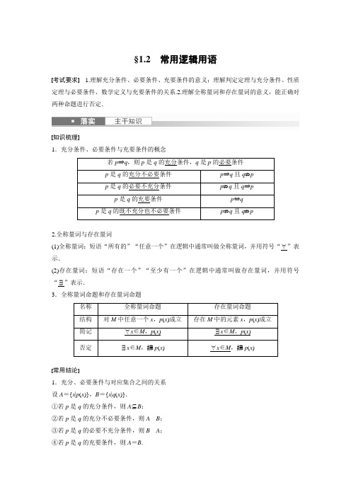 高中数学-常用逻辑用语