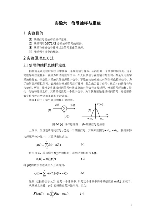 实验六信号抽样与重建