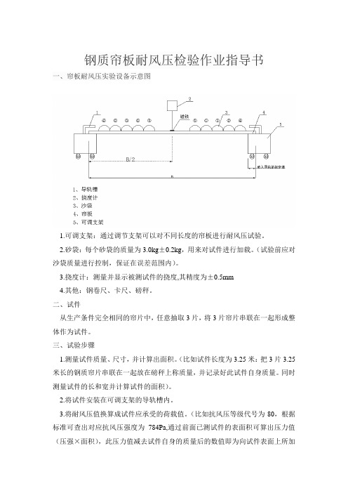 挠度,耐风压检验作业指导书 - 副本