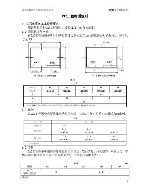 CAD工程制图规则