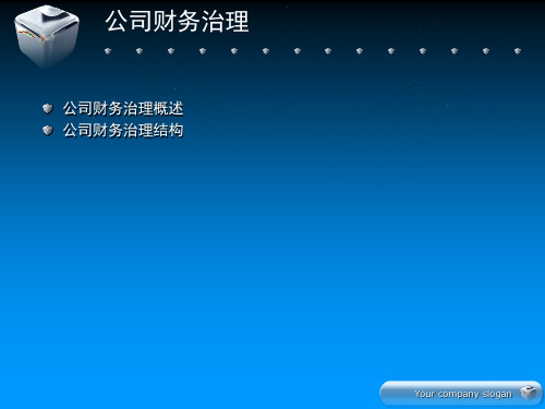 《公司财务治理》PPT课件