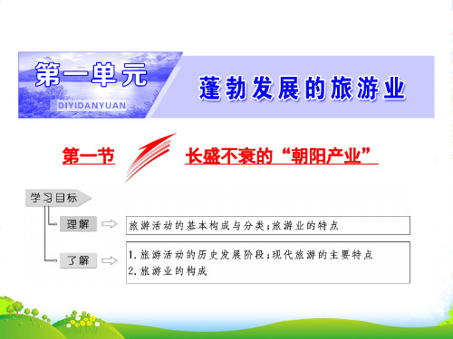 高中地理三维设计鲁教版选修三课件：第一单元 第一节 长盛不衰的“朝阳产业”