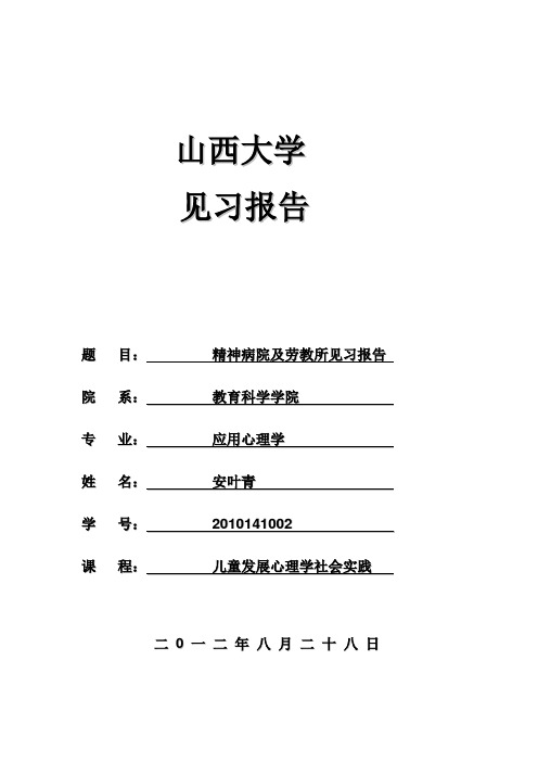 儿童发展心理学社会实践