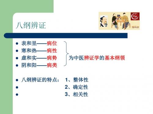 中医诊断八纲辨证ppt课件