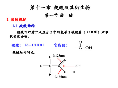 有机化学：第十一章 羧酸及其衍生物