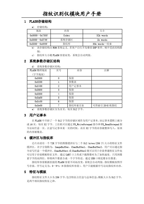 RT1011指纹识别仪模块用户手册