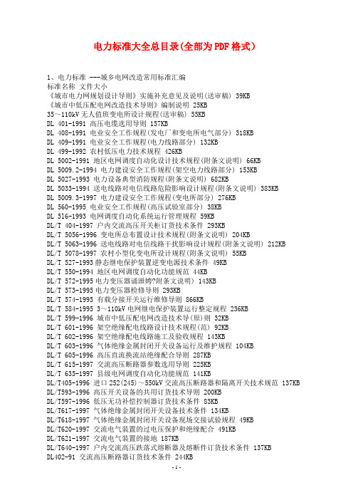 1290个电力标准