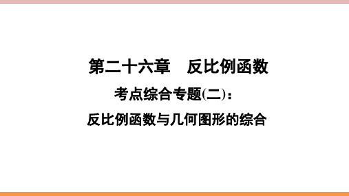 初中数学中考考点综合专题(二)：反比例函数与几何图形的综合