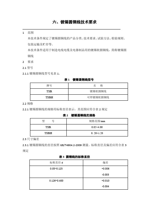 镀锡圆铜线技术要求6