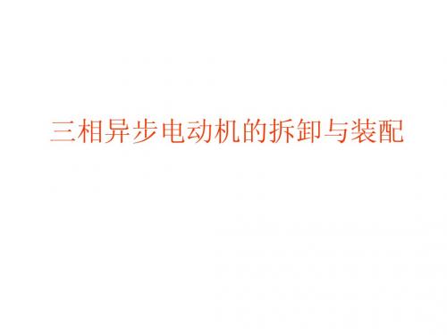 Q+三相异步电动机的拆卸与装配