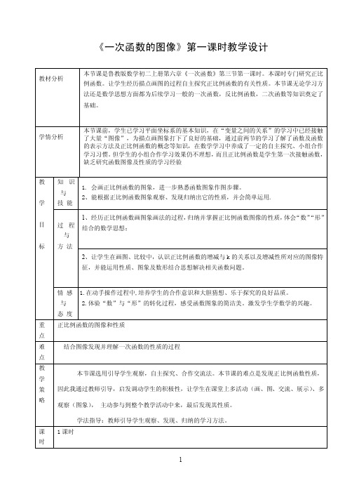 一次函数图像与性质公开课教学设计