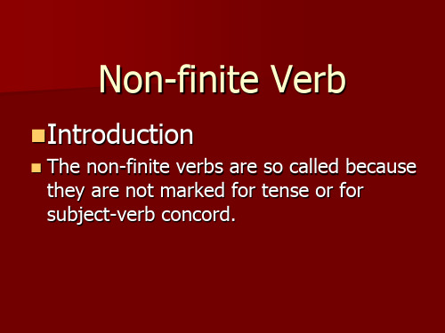 专业英语语法：Non-Finite_verb