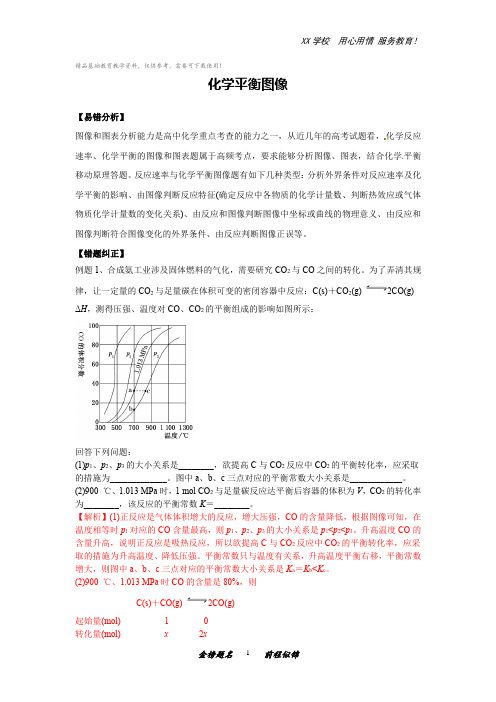 高三化学一轮复习易错题：化学平衡图像