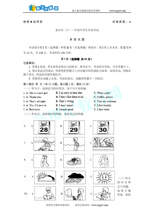 (解析版)2011年山东省各地市中考英语试题(12份)-4