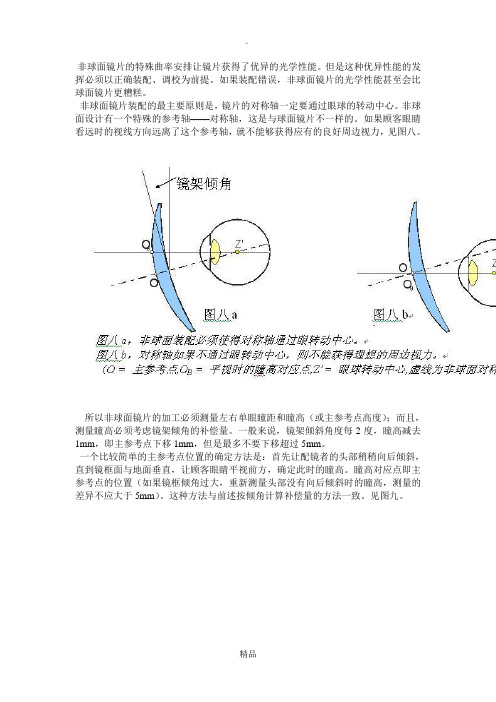 非球面镜片的装配原则 和 棱镜处理