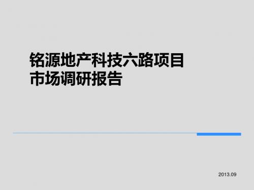 铭源地产科技六路项目_市场调研报告