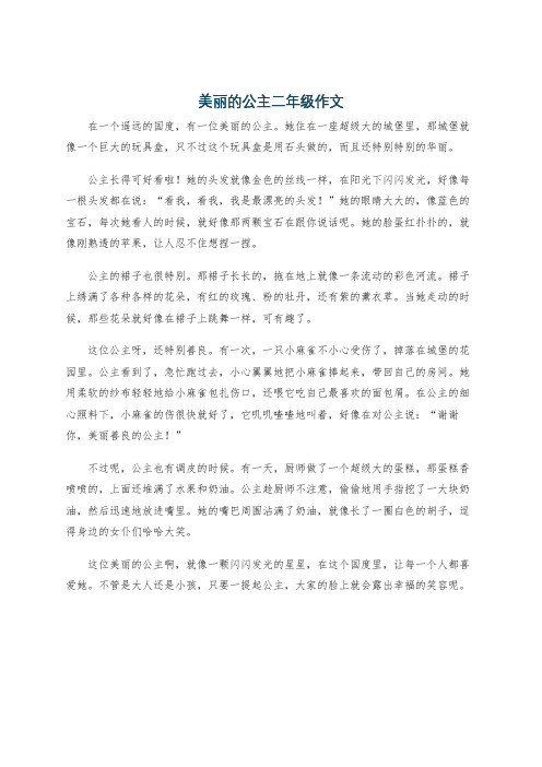 美丽的公主二年级作文