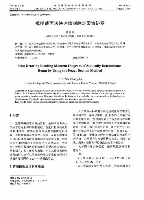 模糊截面法快速绘制静定梁弯矩图