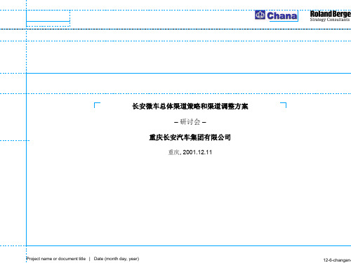 罗兰贝格长安微车总体渠道策略和渠道调整方案