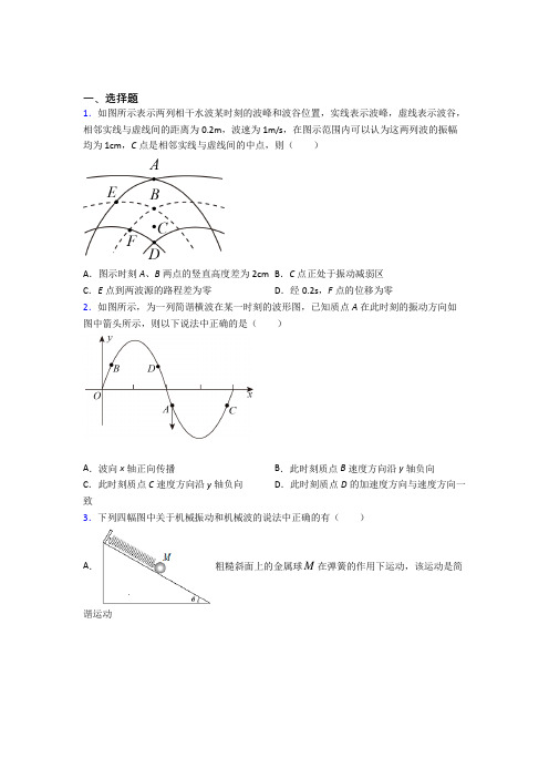 人教版高中物理选修一第三章《机械波》测试卷(有答案解析)