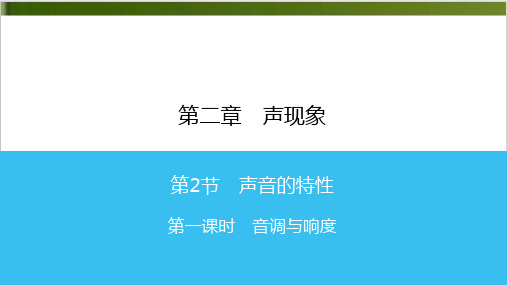 音调与响度—人教版八年级物理上册课时同步作业精品PPT19页)