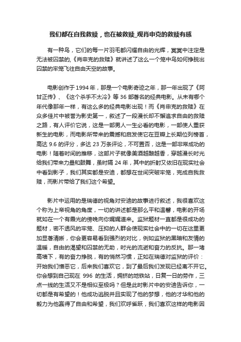 我们都在自我救赎，也在被救赎_观肖申克的救赎有感