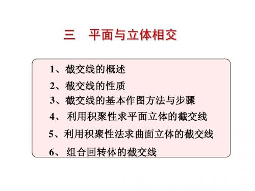 工程制图14,15(平面,直线与立体相交)