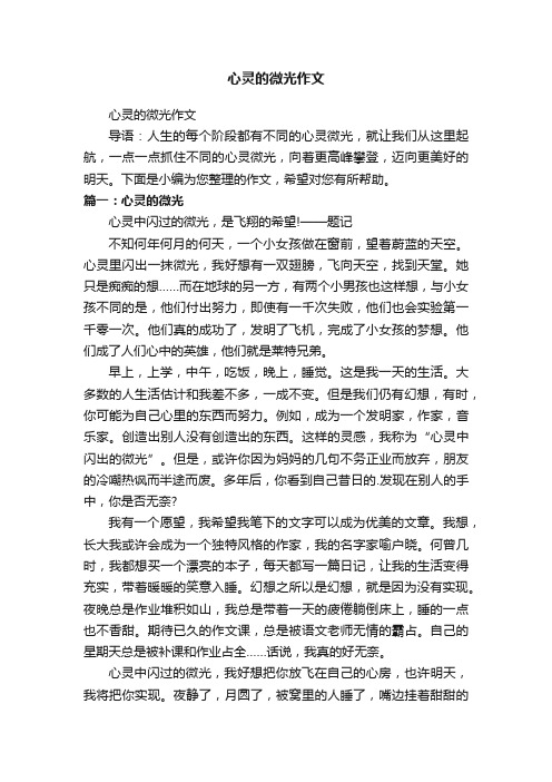 心灵的微光作文