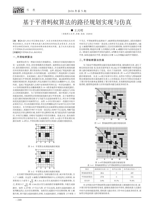 基于平滑蚂蚁算法的路径规划实现与仿真