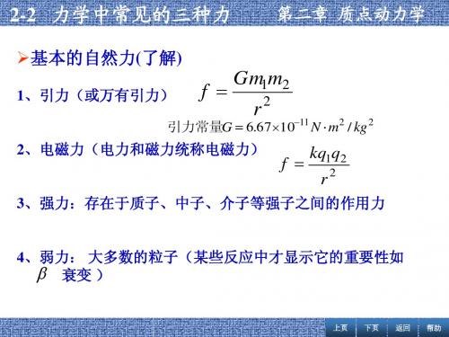 2-2 力学中常见的三种力