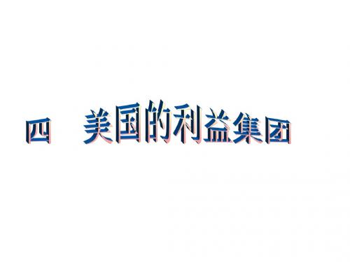 美国的利益集团