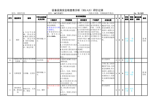 YL-009 1#丙烯罐区丙烯装卸车栈台风险评价