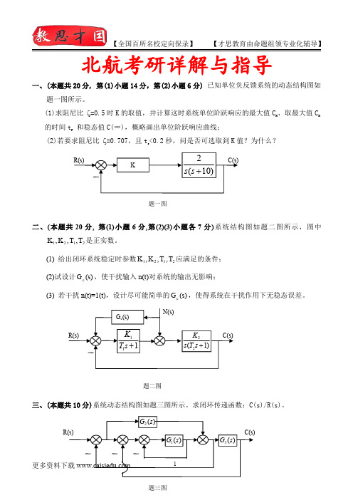 2015年北京航空航天大学自控考研、复试真题,真题解析,考研真题,考研笔记,复试流程