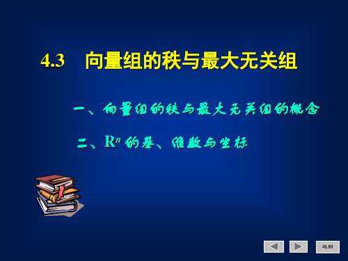 线性代数向量组的秩与最大无关组