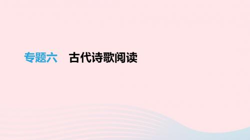 江西省2019年中考语文总复习第二部分古诗文阅读与积累专题06古代诗歌阅读课件